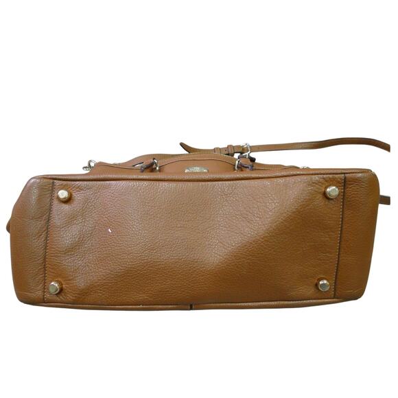 Coach Morgan Pebbled Leather Satchel Bag Brown F35185 - Picture 8 of 9